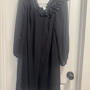 Liz Claiborne Black Dress with Floral Accents